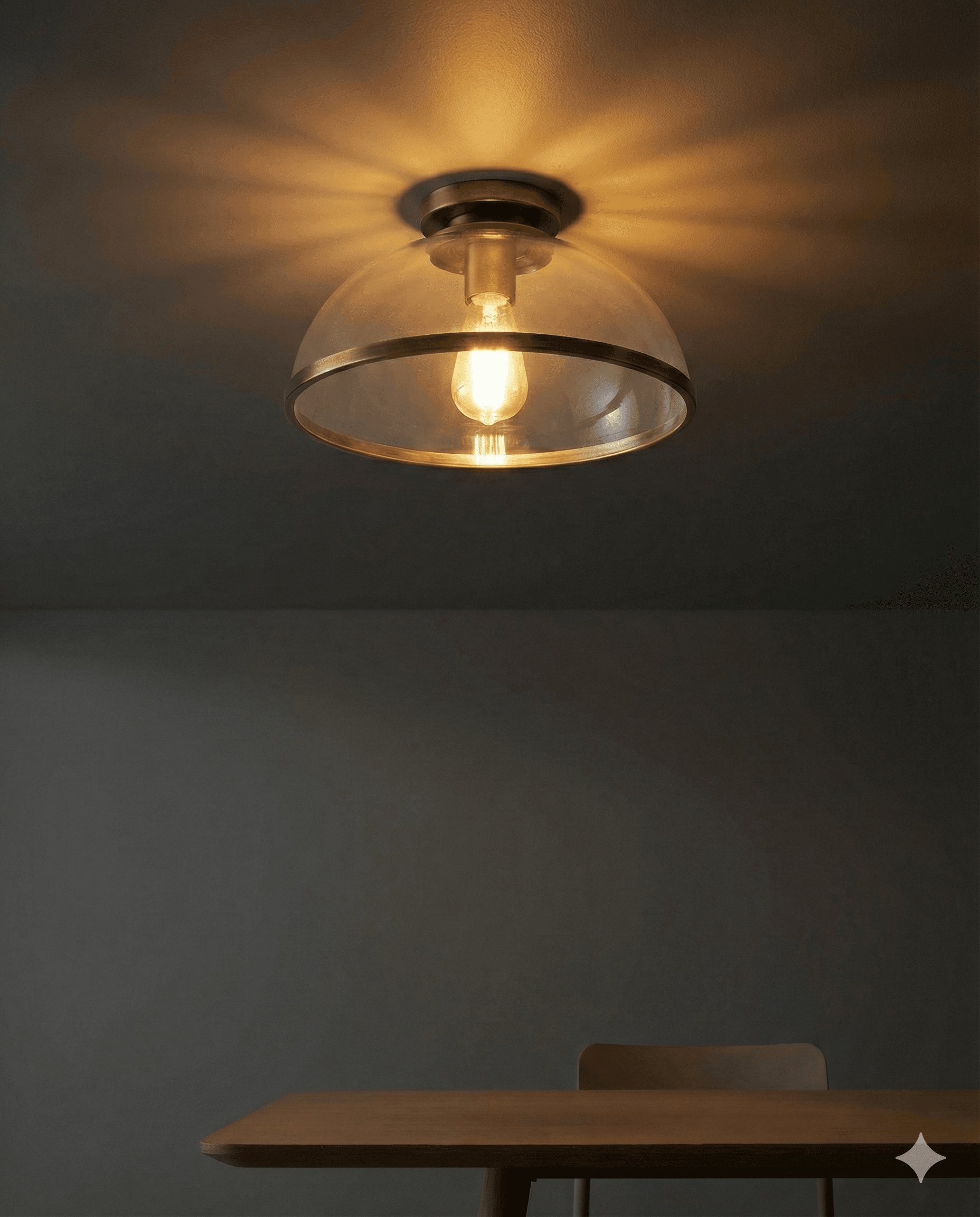 Dome Ceiling Light - Dark